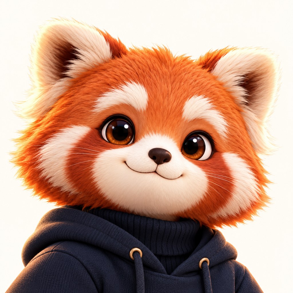 Nous, maskot red panda hey.nous berhoodie navy